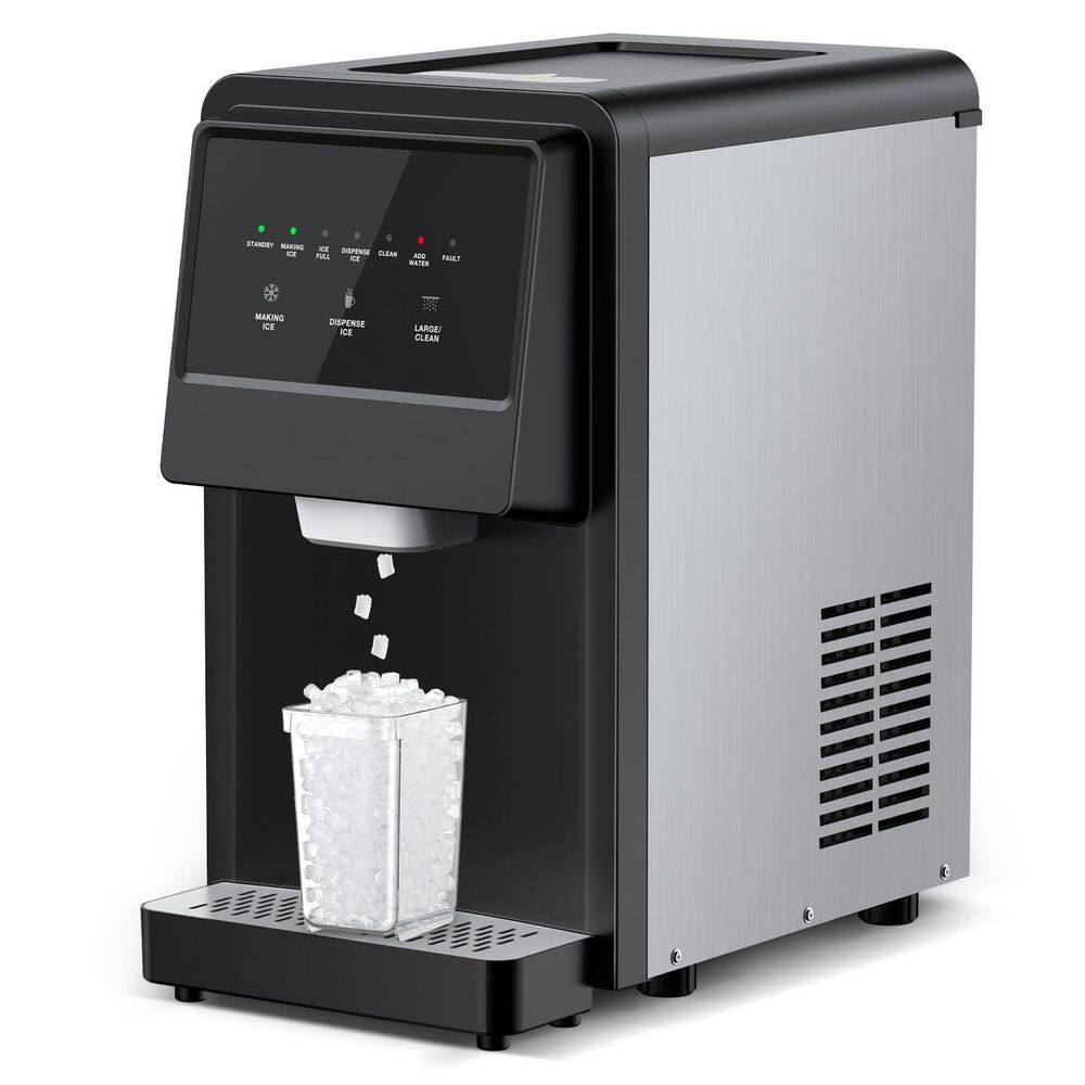 12.2 in. 70 lb. /24 H Nugget Stainless Steel Portable Ice Maker Countertop Chewable Ice, with Viewing Window price history on PriceWatchPro