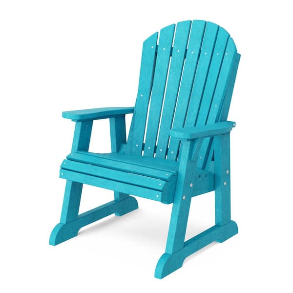 Wildridge Heritage Aruba Blue Plastic Outdoor High Fan Back Chair