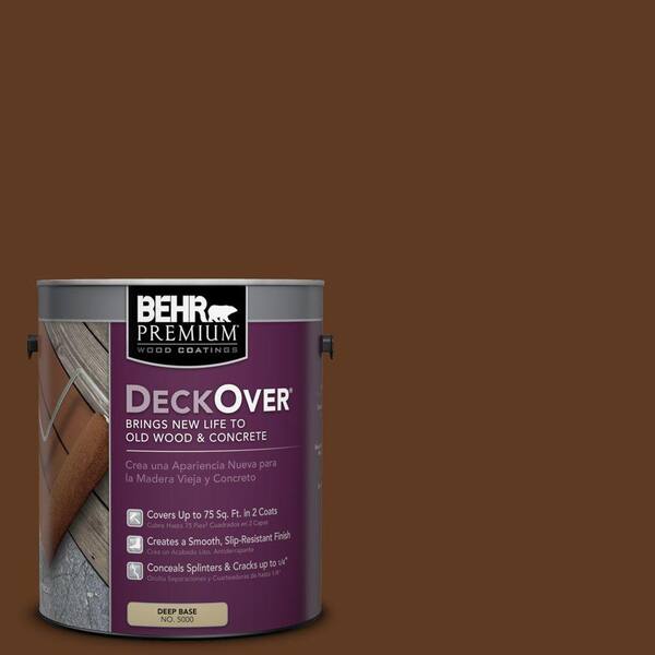 BEHR Premium DeckOver 1 gal. #SC-129 Chocolate Solid Color Exterior Wood and Concrete Coating