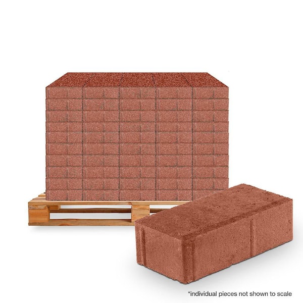 Holland 7.87 in. L x 3.94 in. W x 2.36 in. H 60 mm Red Concrete Paver (480-Piece/103 sq. ft. /Pallet)