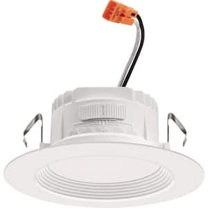 Contractor Select RetroBasics 4 in. Selectable CCT Integrated LED Retrofit White Recessed Light Trim