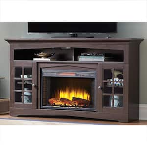 Avondale Grove 59 in. Media Console Infrared Electric Fireplace TV Stand in Espresso