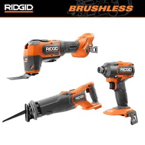 18V Brushless Cordless 2-Tool Combo Kit with Reciprocating Saw and Multi-Tool (Tools Only) with Brushless Impact Driver