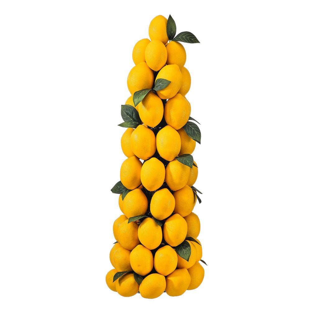 Regency International 24 in. Yellow Artificial Lemon Topiary Cone