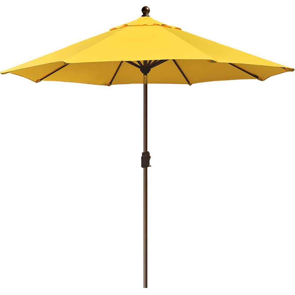 9 ft. Heavy-duty Steel Pole Market Push-Button Tilt Patio Umbrella in Sunfl