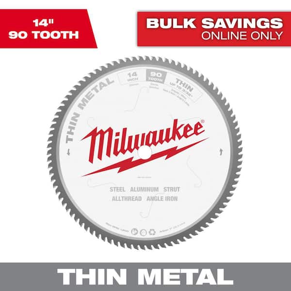 14 in. x 90 Carbide Teeth Thin Metal Cutting Circular Saw Blade