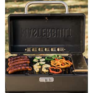 Portable Charcoal Grill and Smoker in Black with Analog Temperature Control