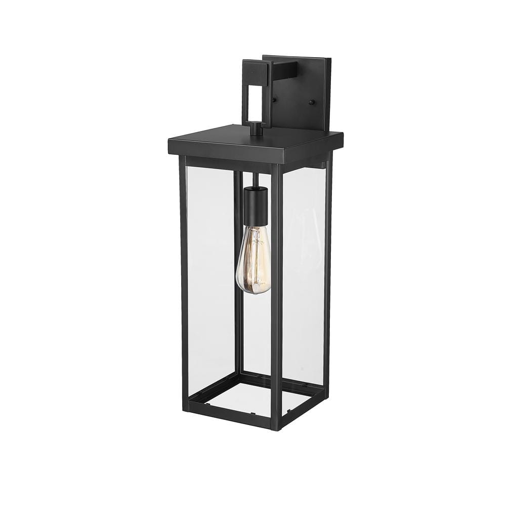 Barkeley 22" Black Bronze Steel Outdoor Wall Sconce