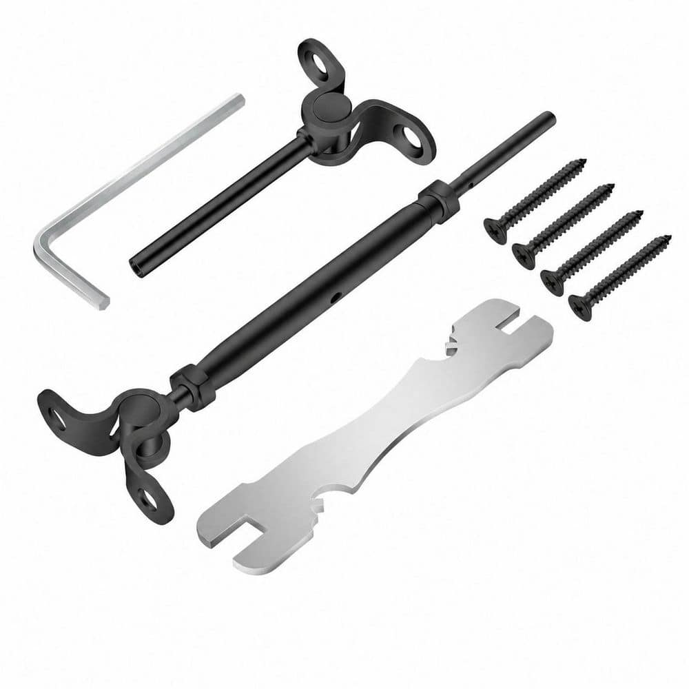 Black 10-Pair 1/8 in. Swage Toggle Turnbuckle Cable Railing Hardware Kit for Wood Post Stairs price history on PriceWatchPro