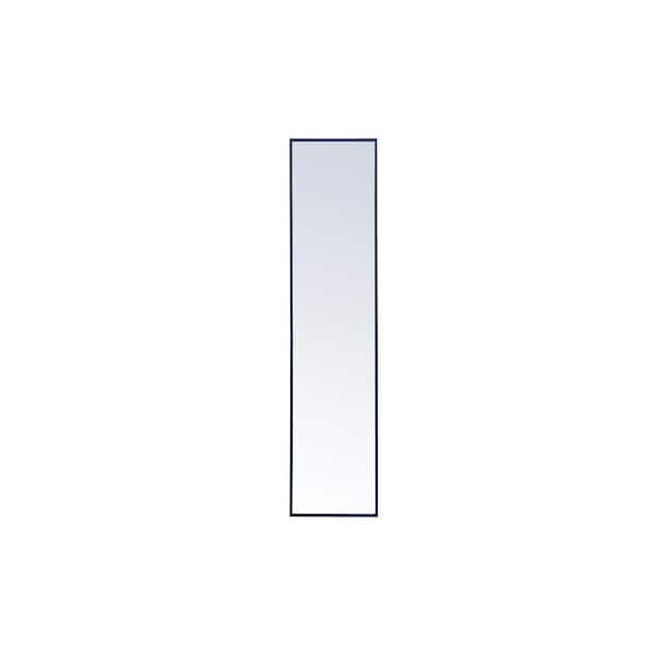 Unbranded Large Rectangle Blue Modern Mirror (60 in. H x 14 in. W)
