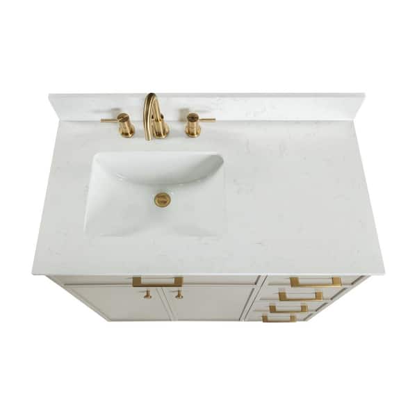 Glacier Bay Marcote 36 in. Single Sink Greige Bath Vanity with