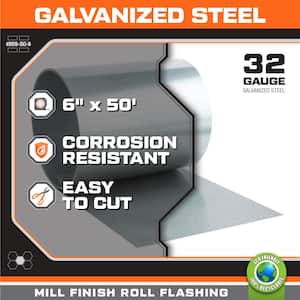 6 in. x 50 ft. Galvanized Steel Roll Valley Flashing