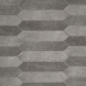 Take Home Sample - Lakeview Storm Picket 2.5 in. x 13 in. Glossy Ceramic Wall Tile