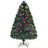 Costway 4 Ft. Pre-lit Fiber Optic Artificial Pvc Christmas Tree With 