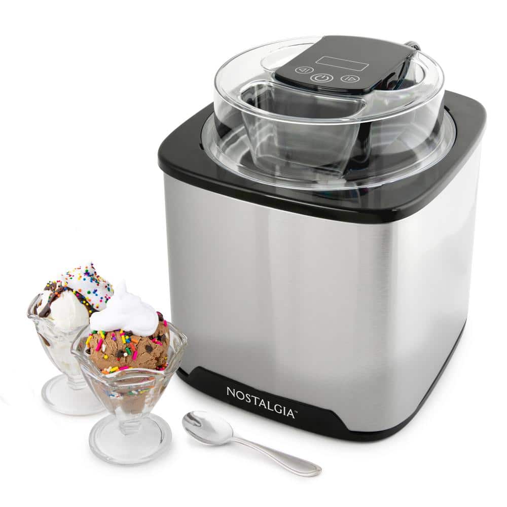 Nostalgia 2-Quart Stainless Steel Digital Ice Cream Maker