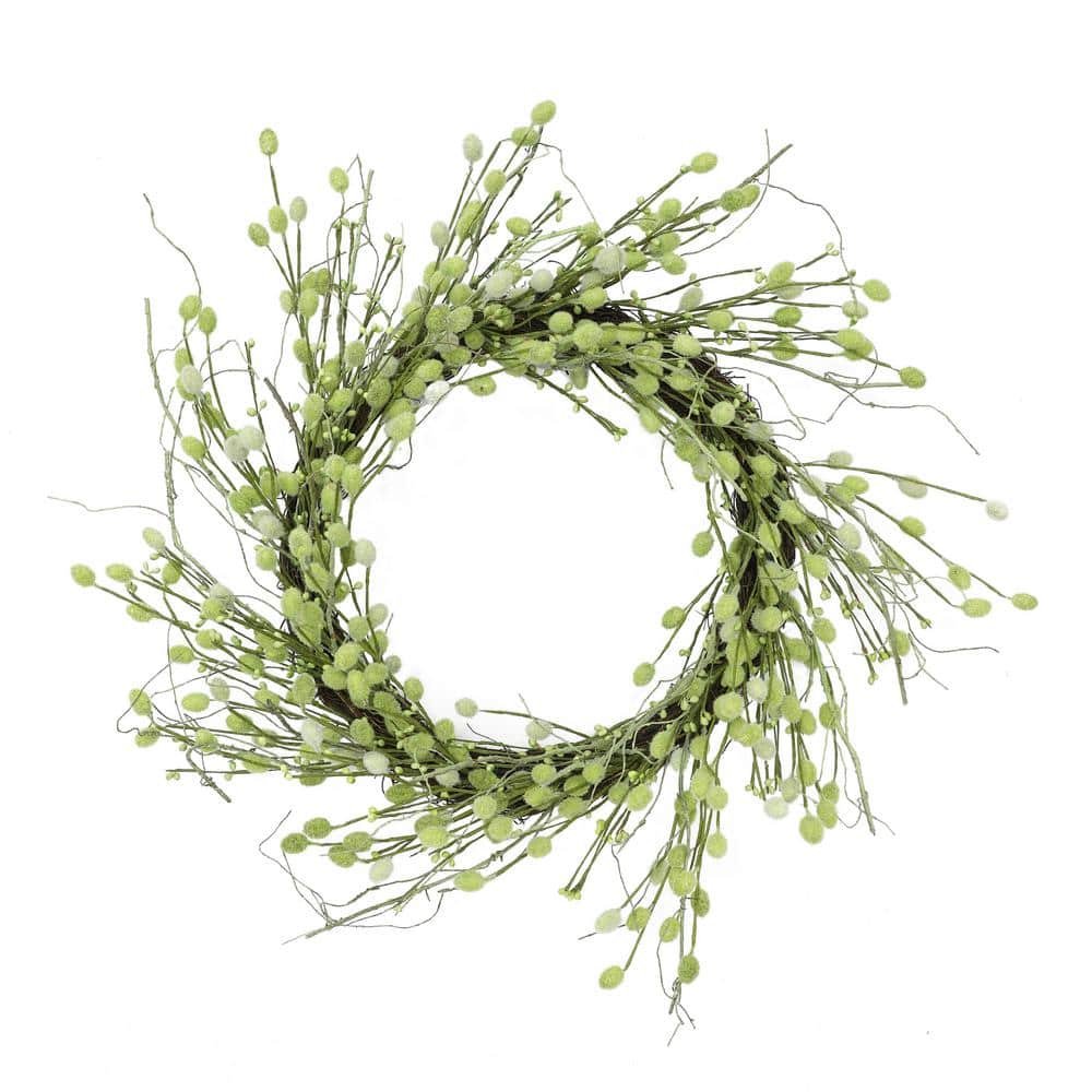 Puleo International 24 in. Artificial Spring Willow Wreath