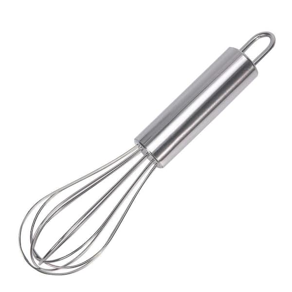 Silver Stainless Steel 6 in. Small Whisk for Cheese, Coffee, Eggs, Whisk Is Ideal for Beating Eggs, Sauces and Toppings