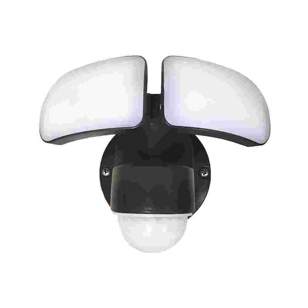 200W Equivalent 2200 Lumen LED Flood Light with Motion Sensor, Outdoor Black Security Light, 3 Bulbs (3-Pack)