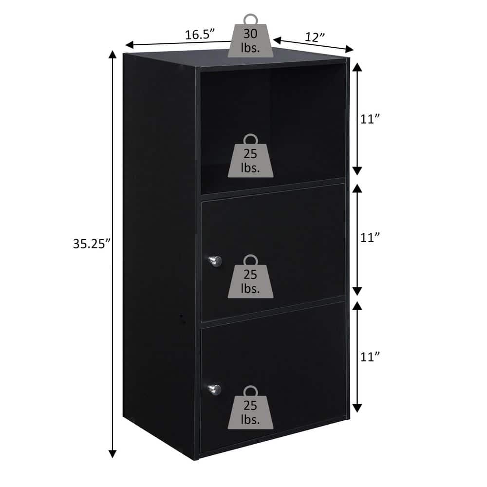 Seafoam Whisper 17" White Office Storage Cabinet with Chrome Knobs