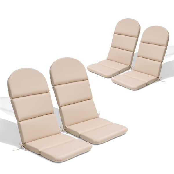 20 x 50 4-Piece Deep Seating Patio Outdoor Adirondack Chair Cushion in Beige