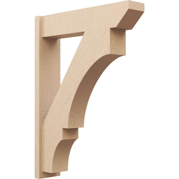 Ekena Millwork 8 in. x 46 in. x 34 in. Balboa Slat Rough Cedar Woodgrain Timberthane Polyurethane Outlooker, Primed Tan