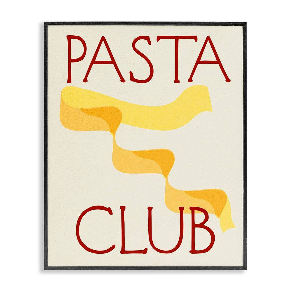 Pasta Club Phrase by Daphne Polselli Black Framed Food Giclee Art Print 30 in. x 24 in. price history on PriceWatchPro