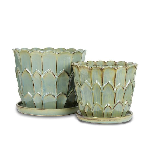 Hunziker Ceramic Pot Planter Rosecliff Heights Size: 24 H x 28 W x 28 D