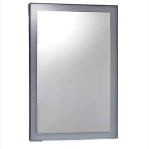 36 in. W x 24 in. H Rectangular Frameless LED Lighted High Lumen and Anti-Fog Wall Mounted Bathroom Vanity Mirror
