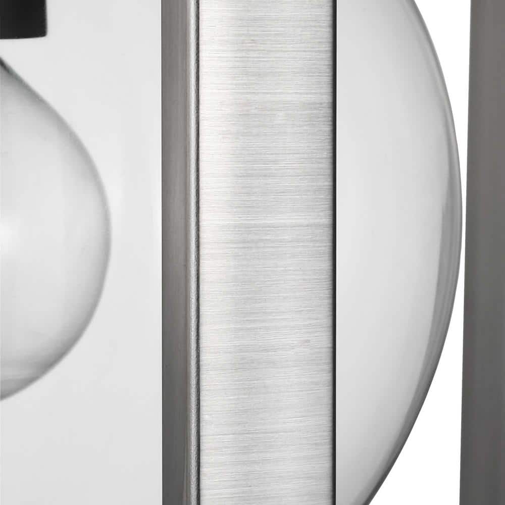 Atwell 8'' Brushed Nickel Luxe Globe Pendant with Clear Glass Shade