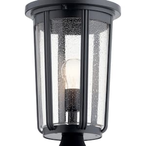 Fairfield 1-Light Black Aluminum Hardwired Waterproof Outdoor Post Light with No Bulbs Included (1-Pack)