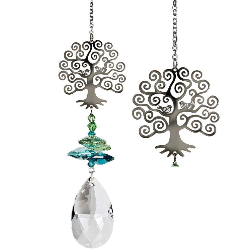 Hanging Crystals Suncatcher Ornament Guardian Angel Lotus Decor