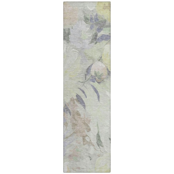 Addison Rugs Chantille Machine Washable Indoor/Outdoor Abstract ACN2264 Mint 2 ft. 3 in. x 7 ft. 6 in. Runner Rug