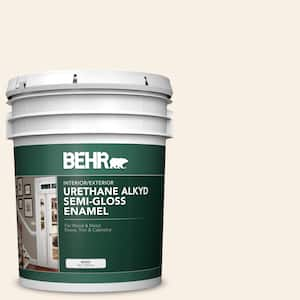 BEHR 5 gal. #W-D-710 Creamy White Urethane Alkyd Satin ...