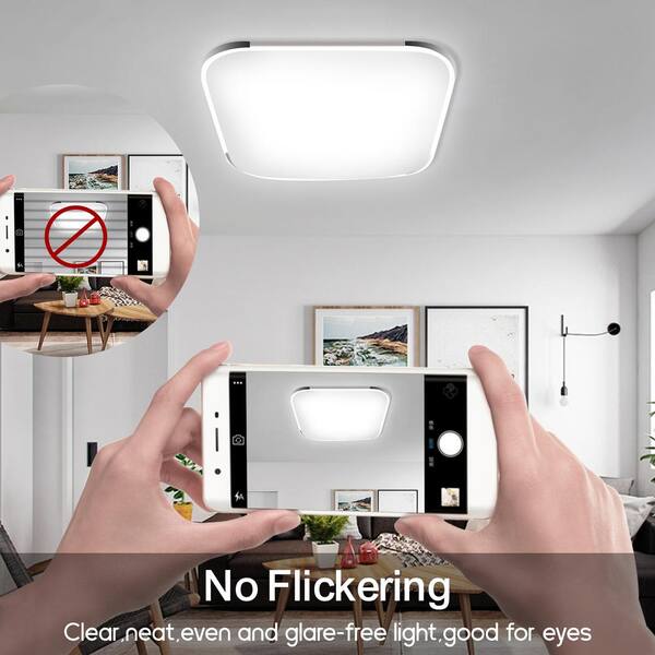 RGB LED Ceiling Light Starry Effect Remote Dimmer Daylight Lamp White 