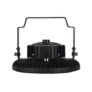 11 in. 600-Watt Equivalent Integrated LED Black High Bay Light, 5000K with Mounting Bracket