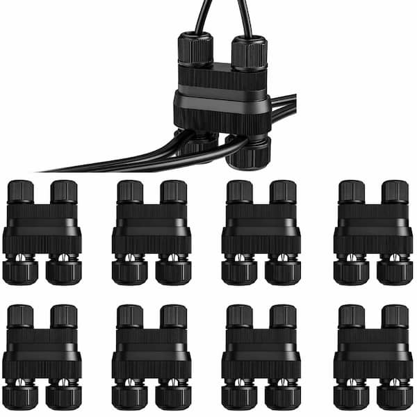 Low Voltage Landscape Wire Connectors Waterproof 12-18 Gauge Fastlock2 for Garden Path Lights 8 Pack