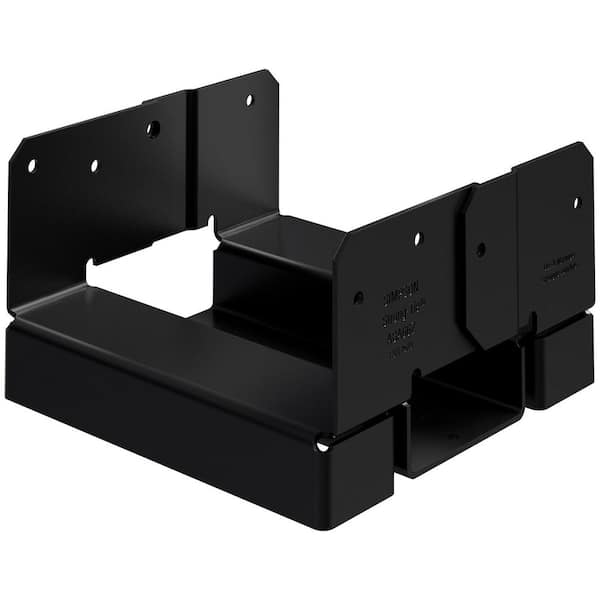 Outdoor Accents ABAPC ZMAX, Black Powder-Coated Adjustable Standoff Post Base for 4 x 4 Lumber