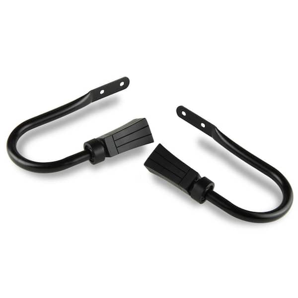 Rod Desyne Flare Decorative Black Steel Hook Curtain Holdback (Set of 2)