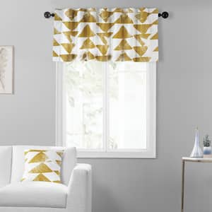 Triad Gold Printed Cotton Rod Pocket Window Valance - 50 in. W x 19 in. L (1 Panel)