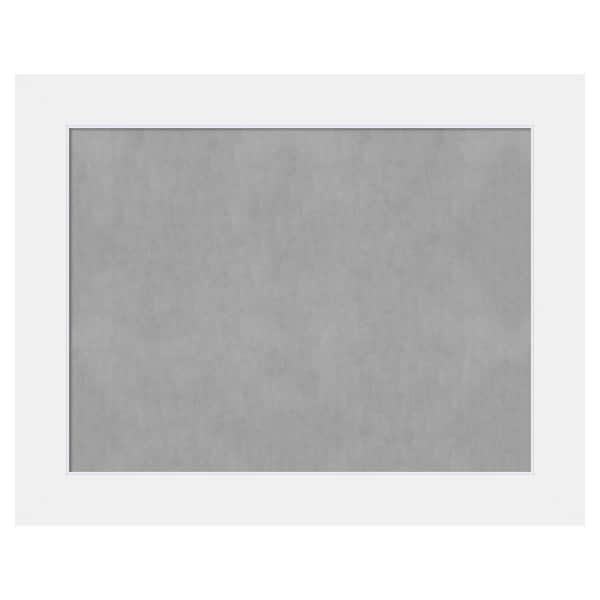 Amanti Art Corvino White 29 in. x 23 in. Framed Magnetic Board