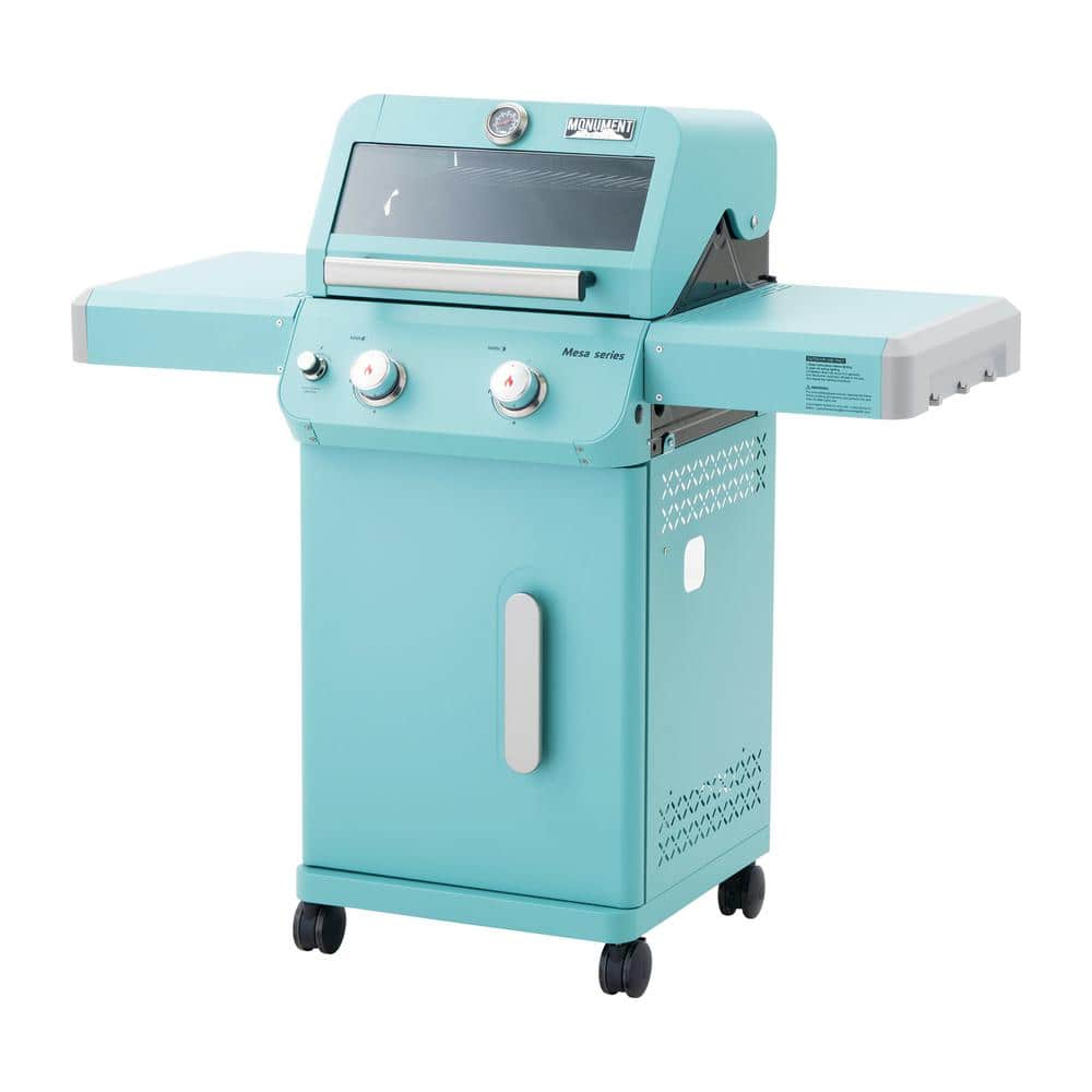 Mesa Jade Green 2-Burner Propane Gas Grill with LED Controls