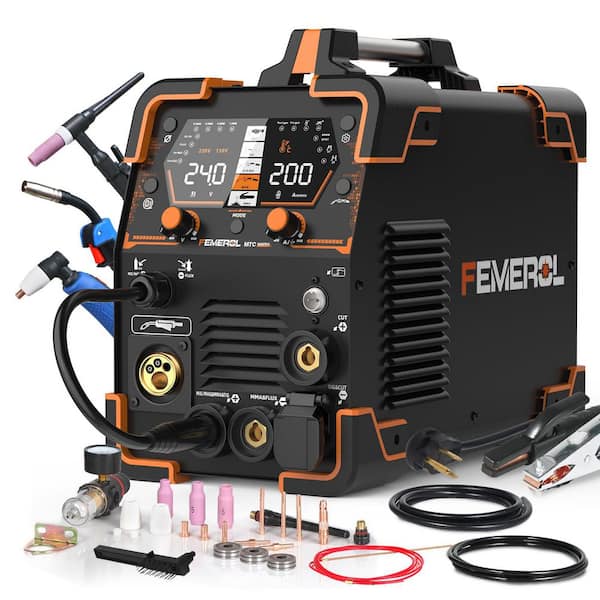 200 Amp 110V/220V Robust 6-in-1 Plasma Cutter Electric Multi-Process Welder with HF TIG