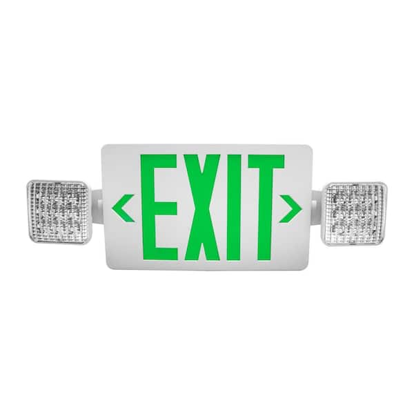 NICOR ECL3 Self-Diagnostic 25-Watt Equivalent 120-Volt Integrated LED Emergency Exit Sign, Green Lettering