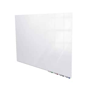 Aria 48 in. x 60 in. Magnetic Horizontal Glass Whiteboard, Low Profile, White, 1-Pack
