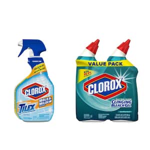 Mold and Mildew Solution Bundle with 32 oz. Clorox plus Tilex Spray and Clorox Toilet Bowl Clinging Bleach Gel (2-Pack)