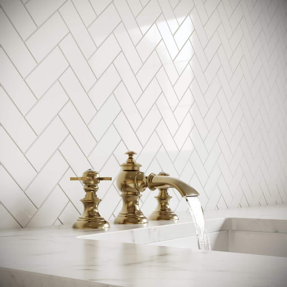 Elegant Vintage Brass 8'' Widespread Bathroom Faucet