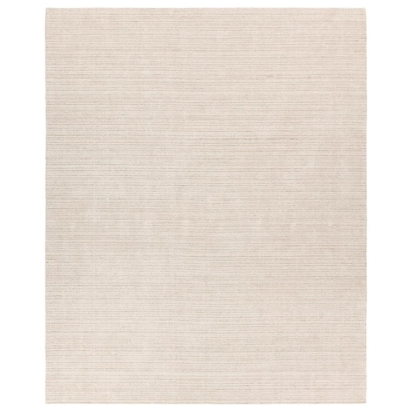 Jaipur Living Mona 9 ft. x 12 ft. Cream Striped Handmade Indoor/Outdoor ...