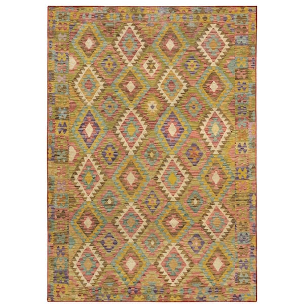 AVERLEY HOME Maya Southwest Multi-Colored 3 ft. 6 in. x 5 ft. 6 in. Area Rug