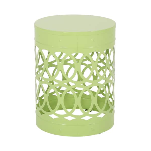 TANKY TRADING INC Outdoor Metal Side Table, Suitable for Patio, Backyard, Garden, Can Be Matched With Any Combination Green