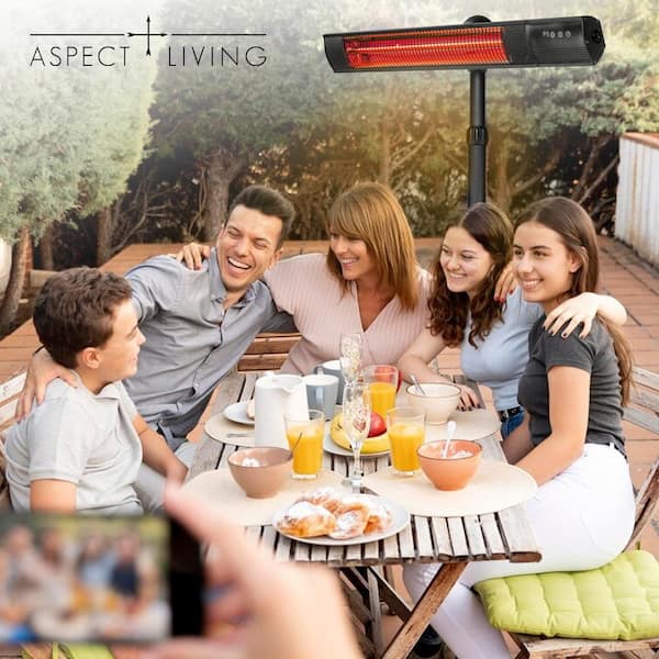 Fire Sense 1500W Adjustable Height Pole Mounted Electric Powder
